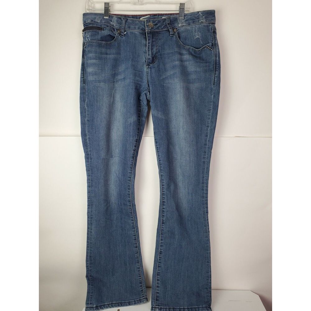 Seven7 Womens Bootcut Jeans Medium Wash Size‎ 12 Slim Fit
